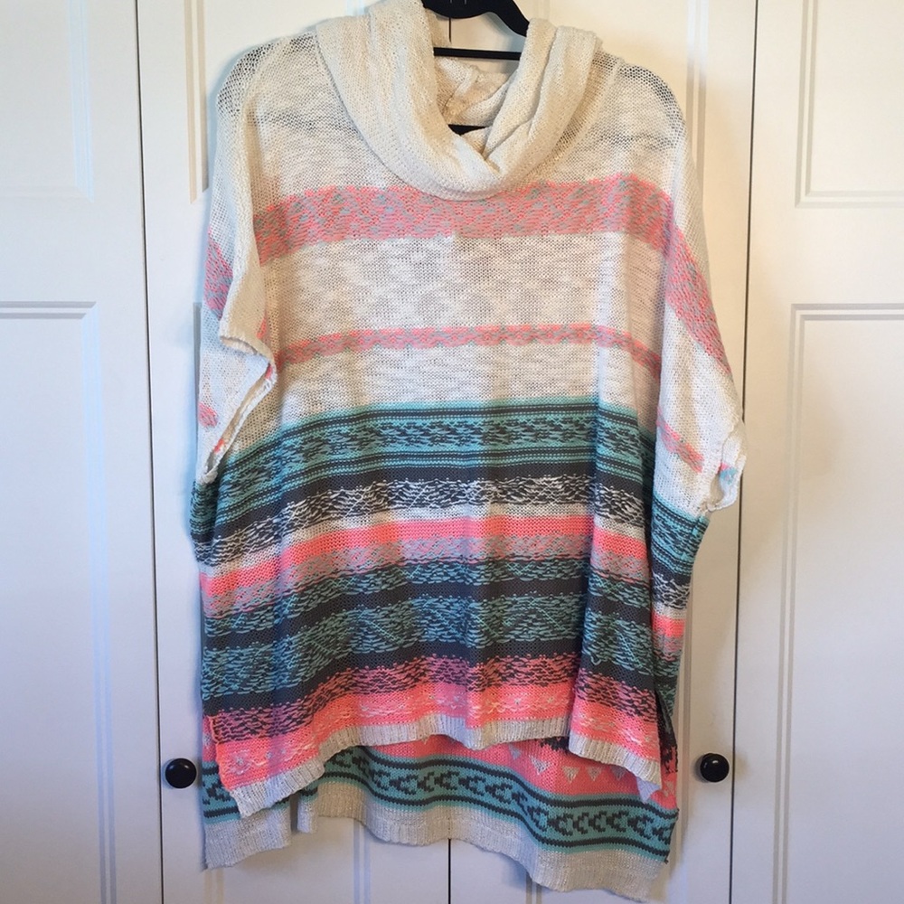 NEW Short Sleeve Cowl Neck Sweater